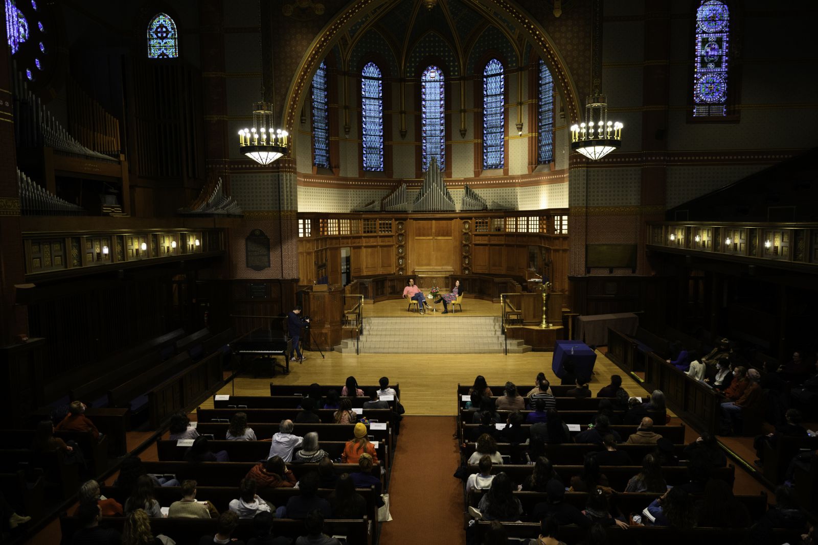 Ross Gay lectures Yale students at Ezra Stiles College