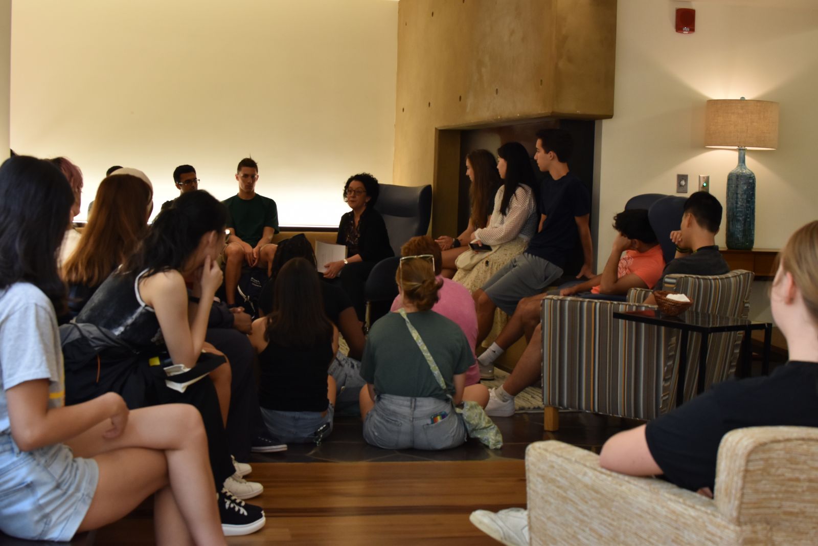 A group conversation with Head of College Camacho