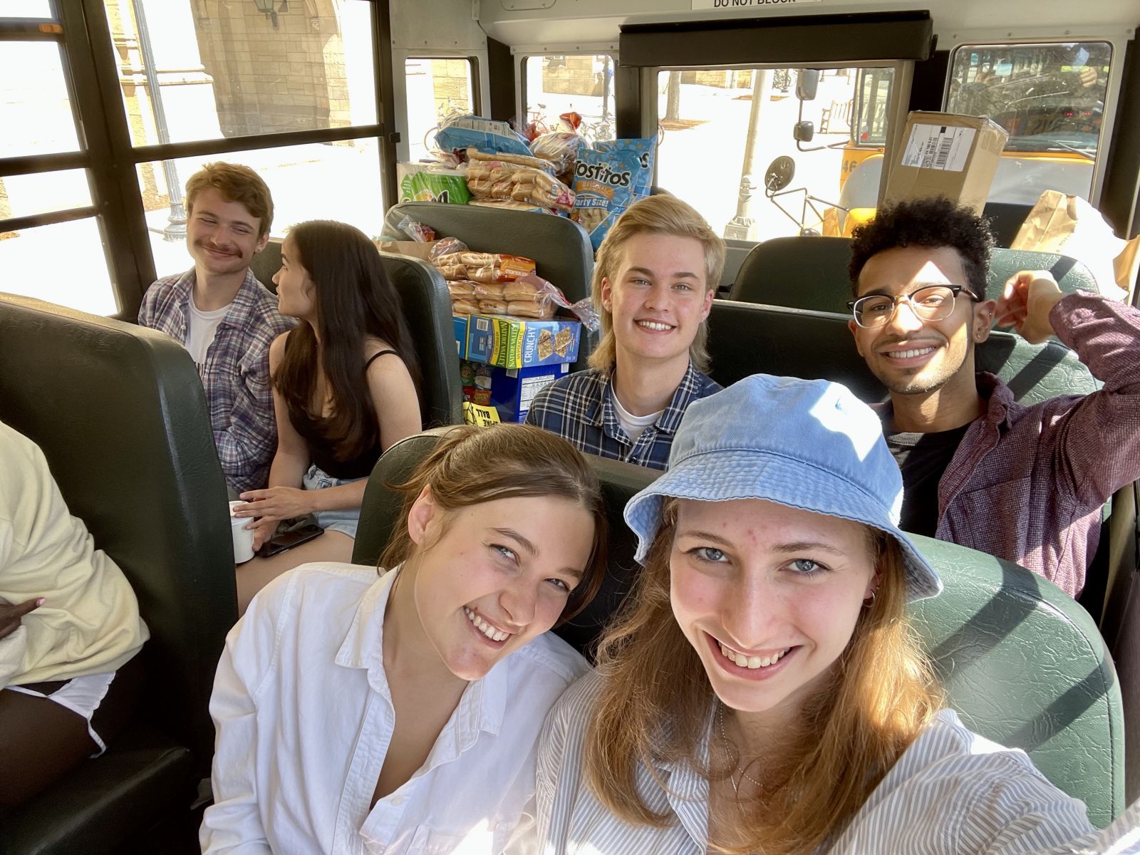 Bus ride with the Stilesians to the beach