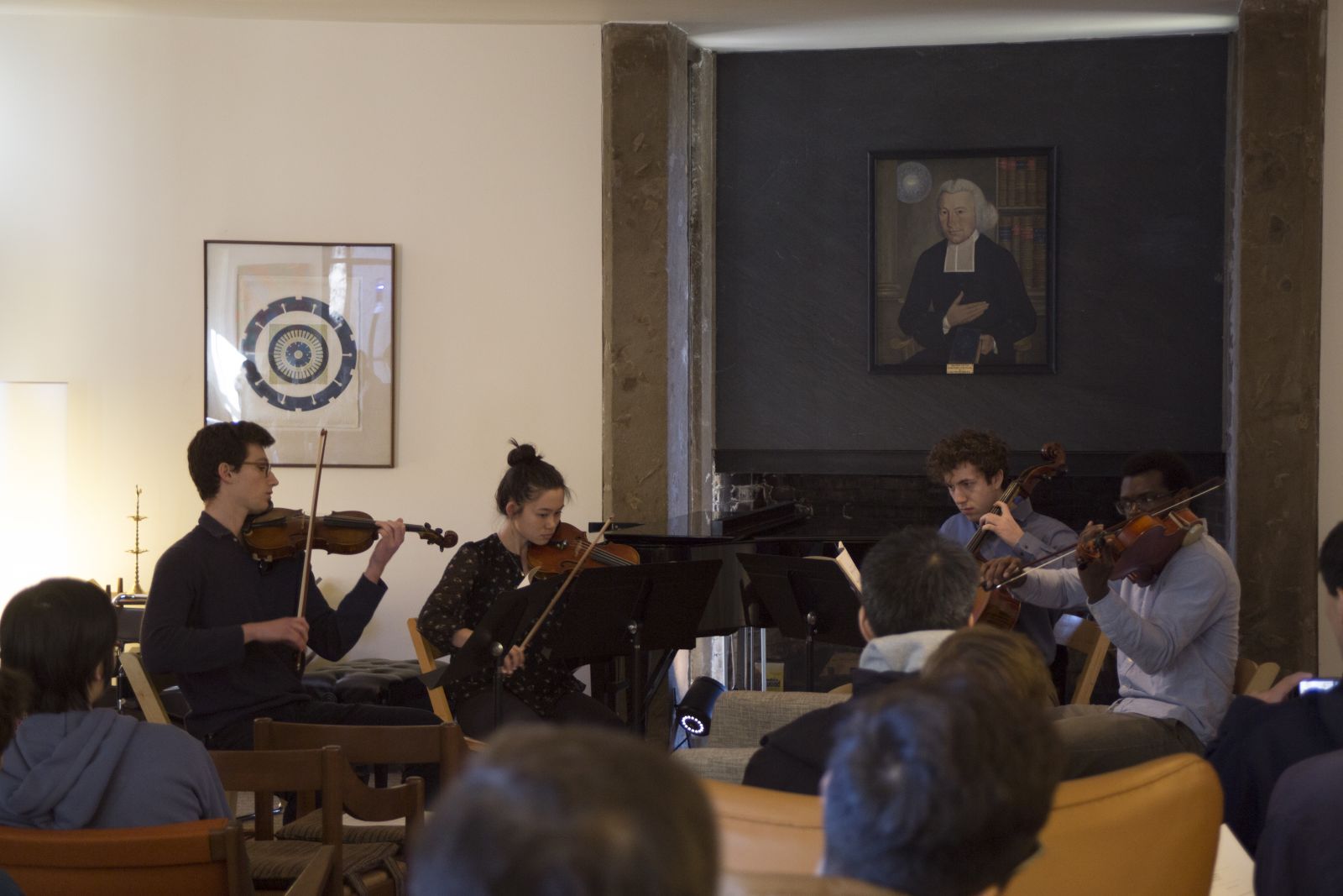 A string quartet playing during Classical Brunch