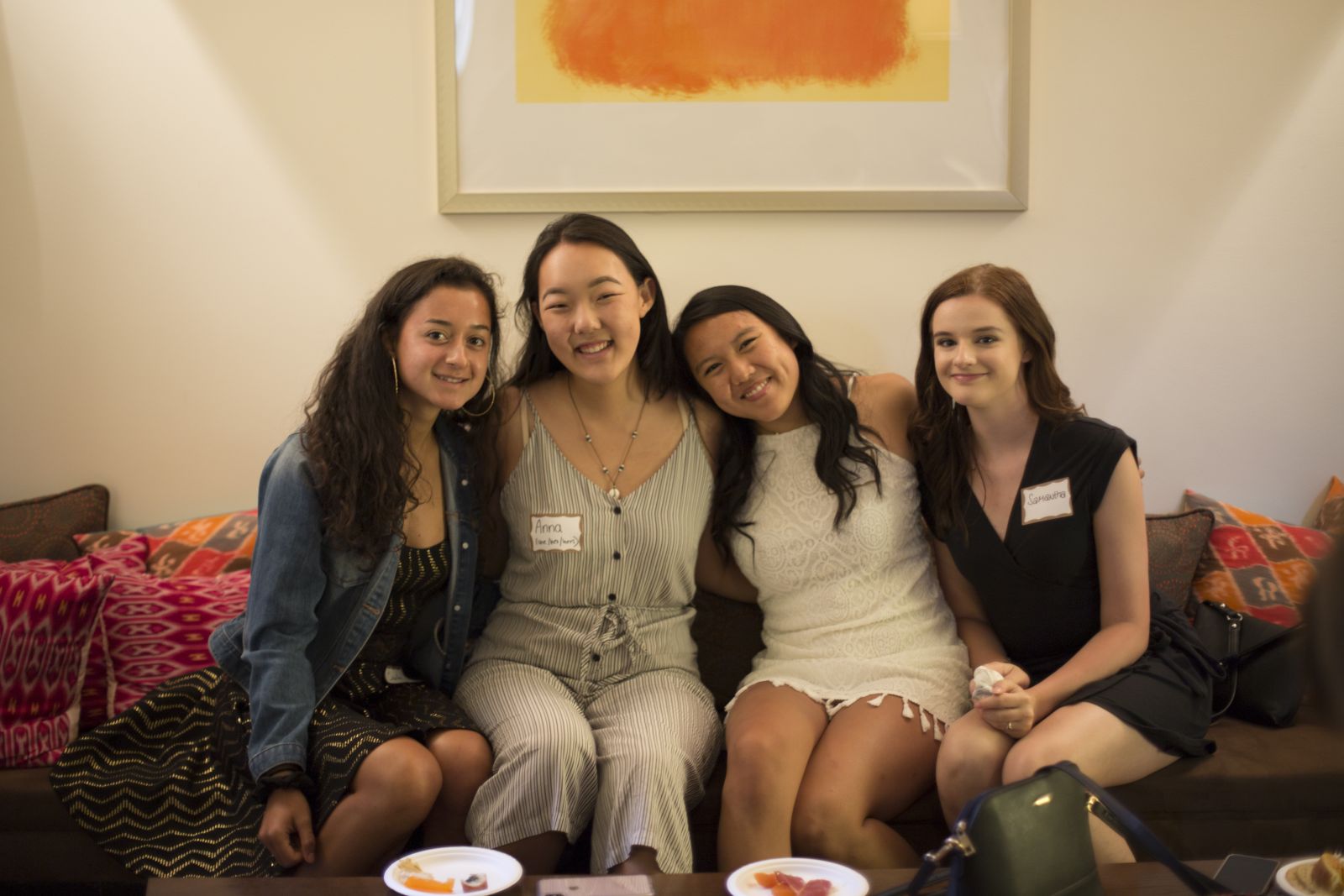 A group of 4 first-year students spending time together