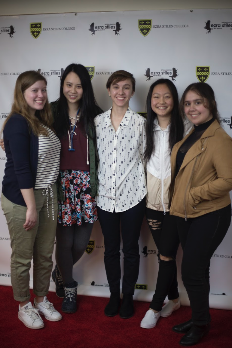 A group of friends on the red carpet of the 2018 film fest