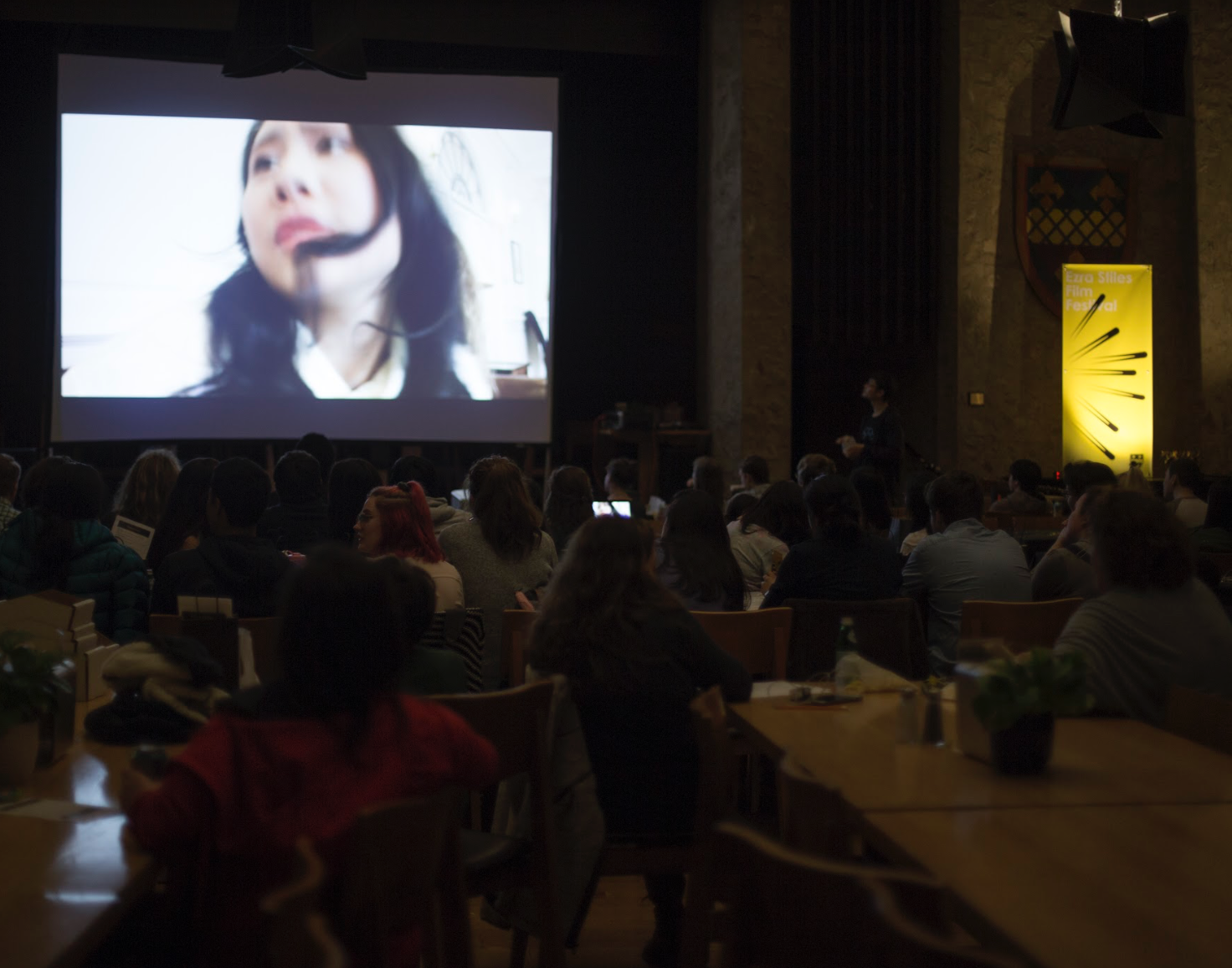 A screening of a student film for the 2018 film fest