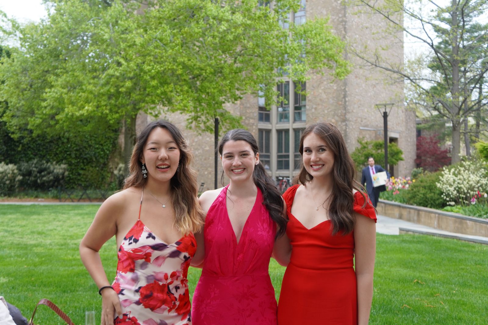 Senior Dinner photo with Ava, Alanna, and Anna