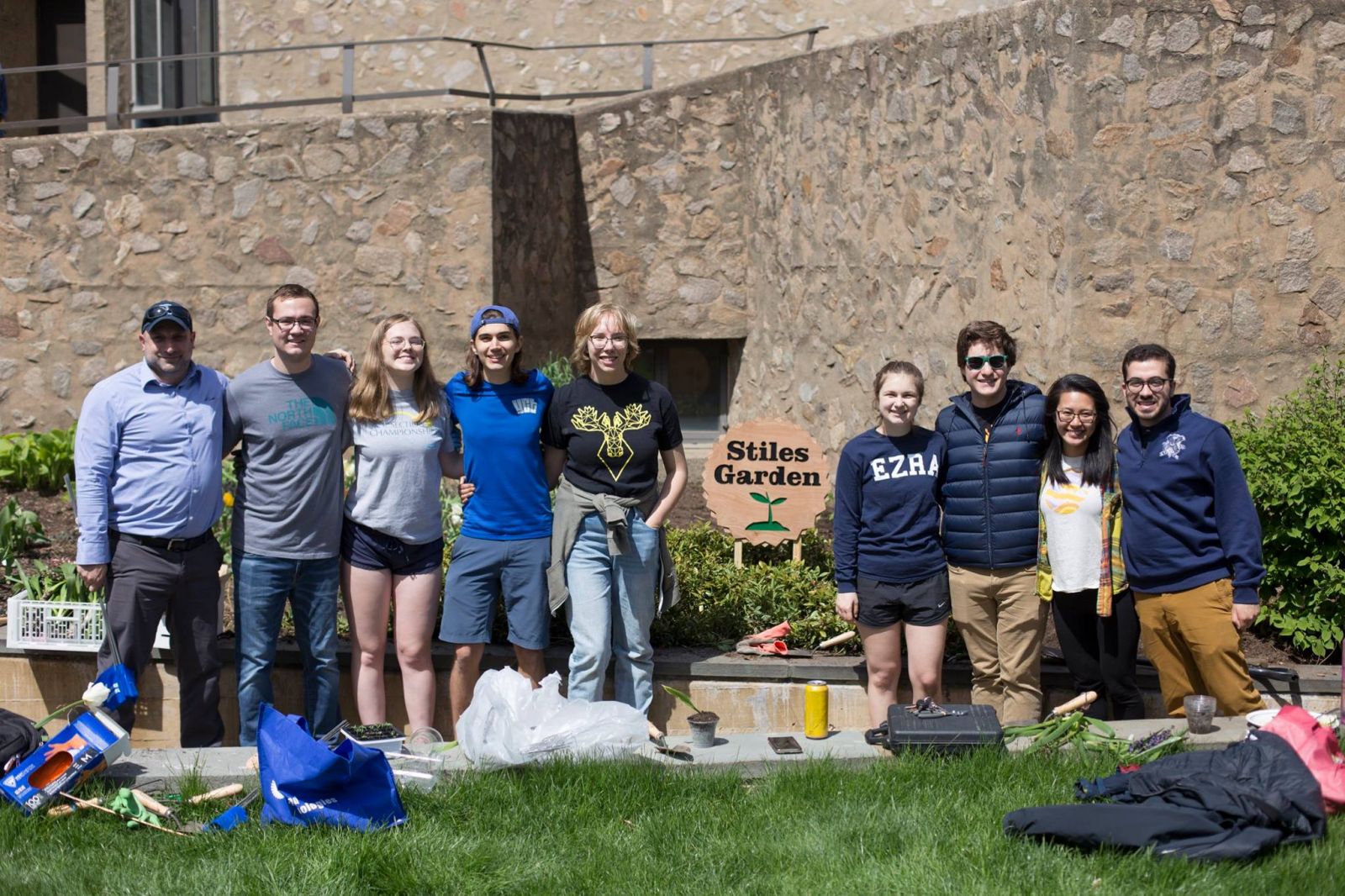 Stiles Garden Council with the sign