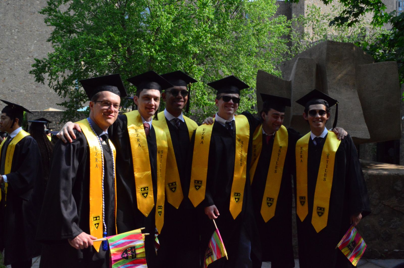 6 Ezra Stiles graduates of 2023 group photo