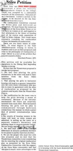 Stiles Petition newspaper clipping