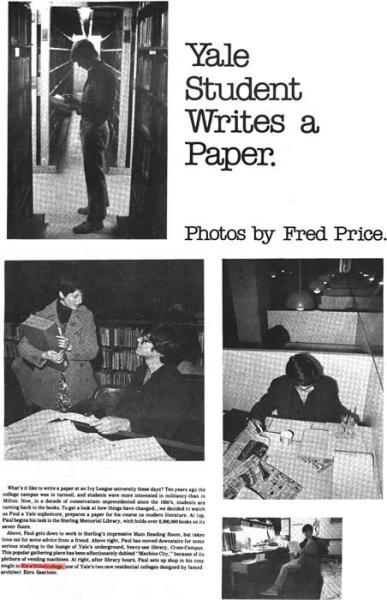 yale student newspaper clipping