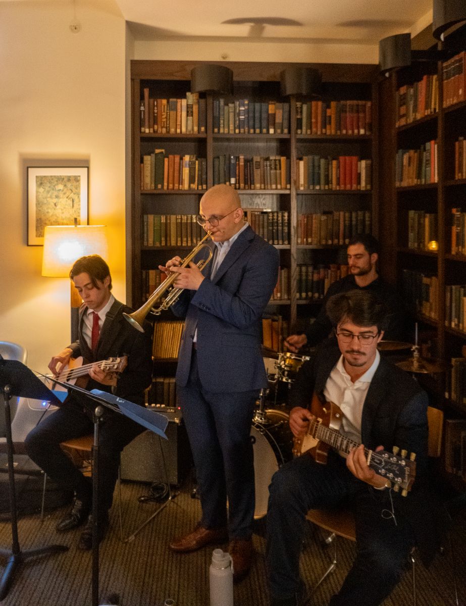 Music band playing for the event