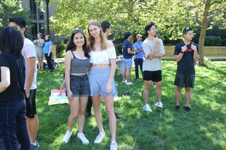 Stilesians enjoying the hot weather with their new friends of class of 2025