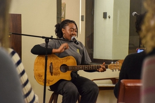 Arts Week 2023 playing the guitar