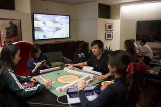 Game Room playing Majong