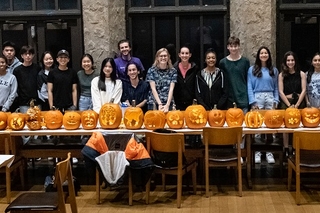 All students in the 2022 pumpkin carving event