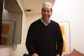 Head Pitti as the special guest chef flipping pancakes