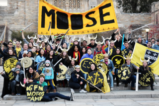 All of the Moose vikings with the Moose banner