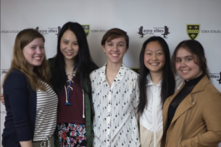 A group of friends on the red carpet of the 2018 film fest