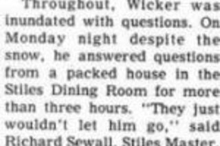 Wicker newspaper clipping