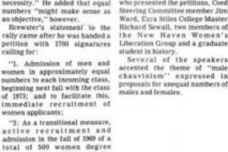 Answer coed rally newspaper clipping