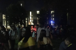 Many students present at s'mores night