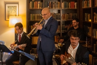 Music band playing for the event