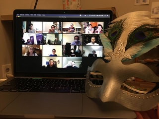 A zoom meeting to continue the mask-making tradition