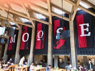 Moose banner at the dining hall